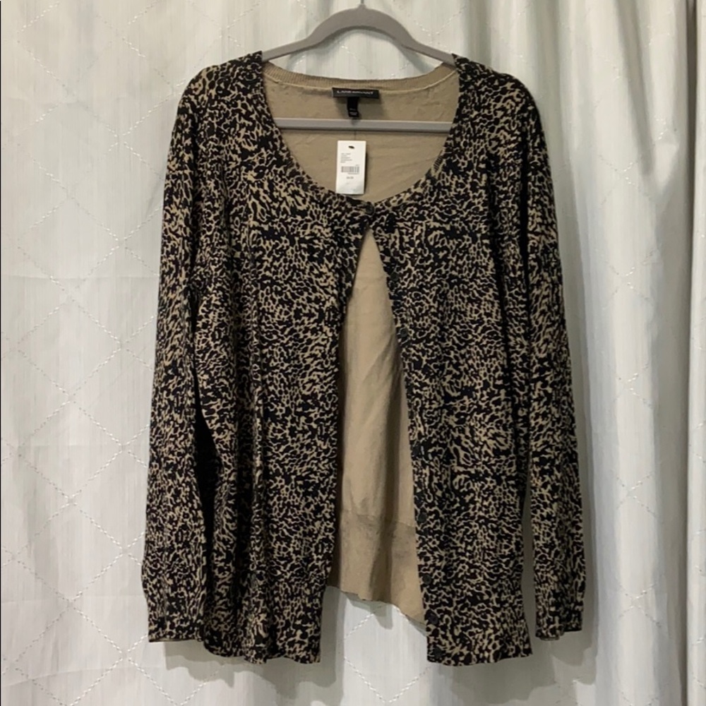 Animal Print Cardigan by Lane Bryant NWT